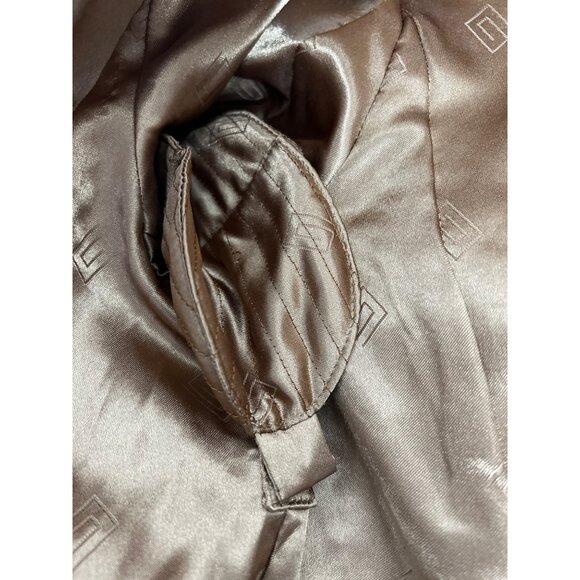 Pamela McCoy Authentic Vintage Camel Brown Genuine Leather Blazer Jacket - Picture 10 of 12